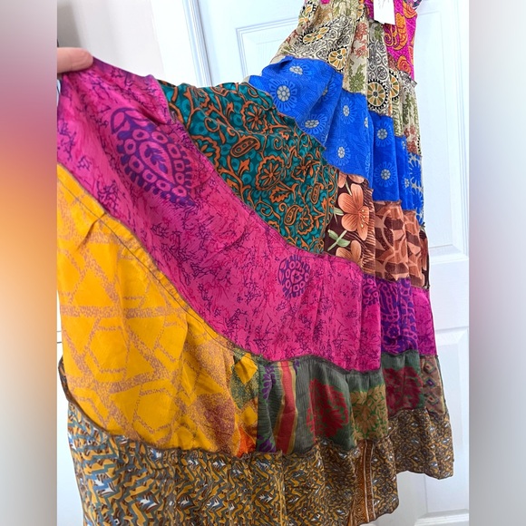 Colorful Patchwork Maxi Dress - Picture 4 of 10